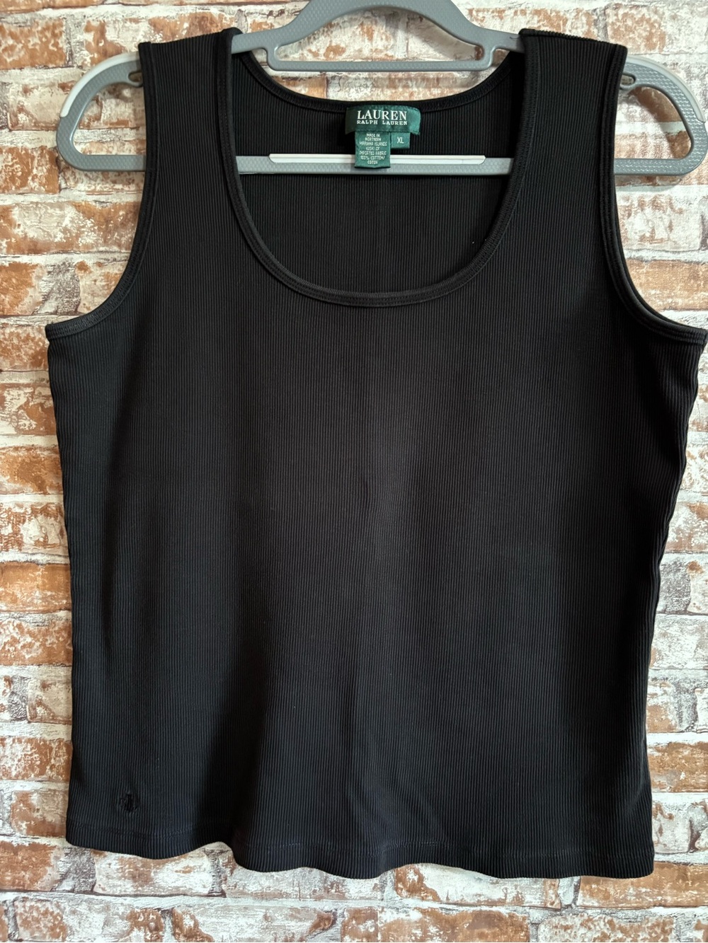 Ralph Lauren Vintage Black Ribbed Tank Top